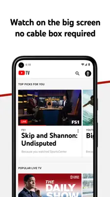 YouTube TV android App screenshot 3